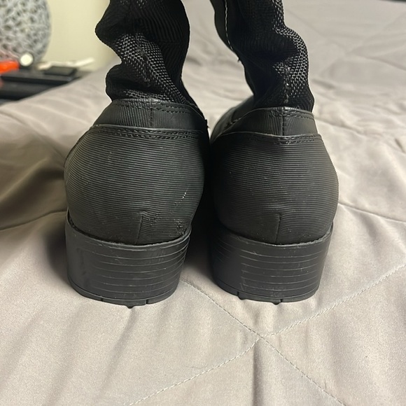 Trotters Side Zip Black Faux Fur Trim Bowen Winter Rain Boot Size 8 - Picture 6 of 10